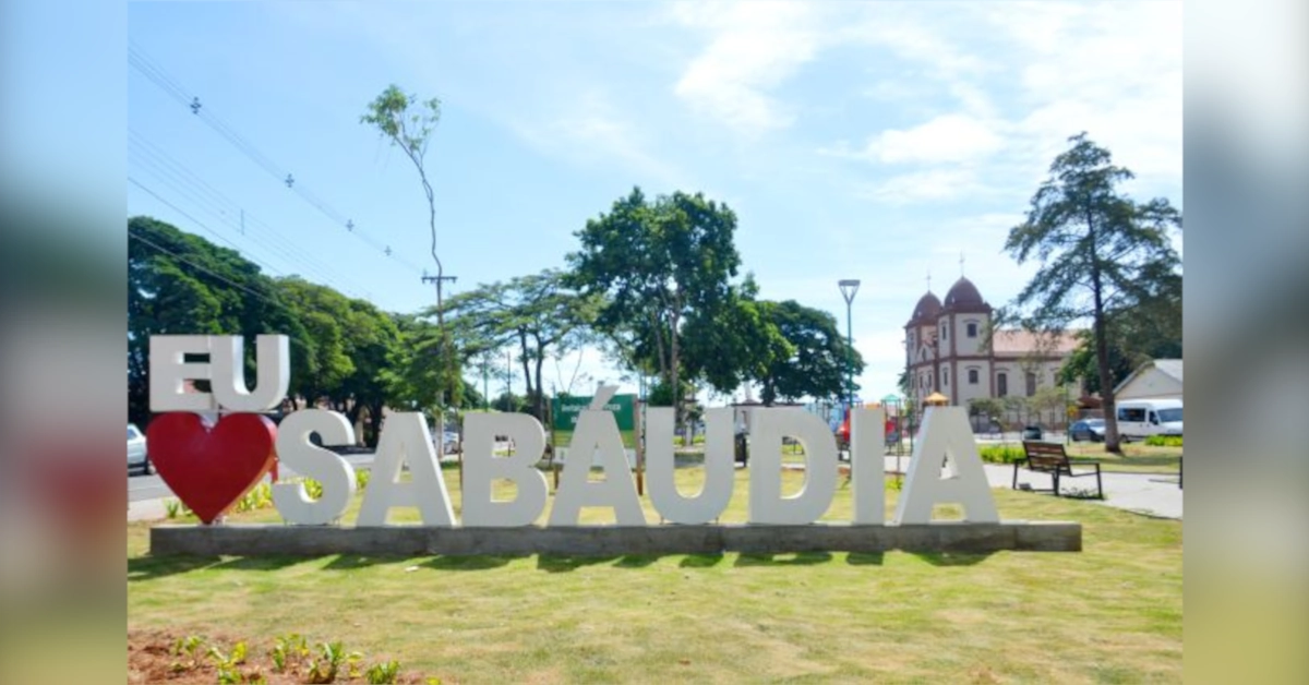 Entrada do município de Sabáudia representando o novo Pronto Atendimento de Sabáudia