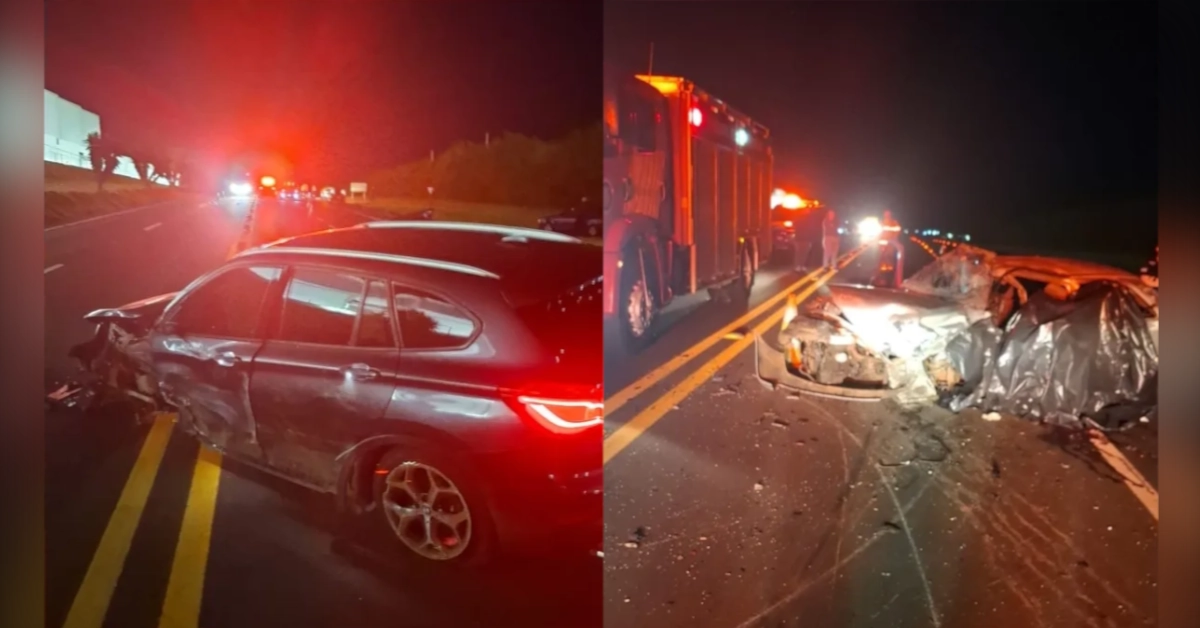 Acidente grave PR-444 em Mandaguari mobiliza socorristas do Samu e Siate após colisão violenta entre dois veículos na rodovia.
