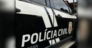 importunação sexual em Jandaia do Sul: Viatura da Polícia Civil do Paraná durante a operação no município.