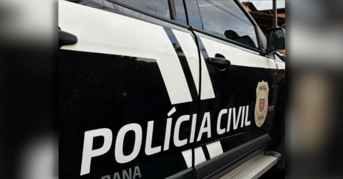 importunação sexual em Jandaia do Sul: Viatura da Polícia Civil do Paraná durante a operação no município.